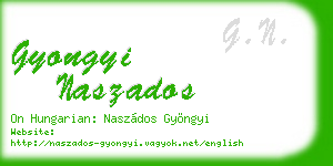 gyongyi naszados business card
