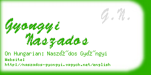 gyongyi naszados business card